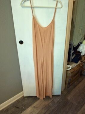 Kiwi & Punch Minimalist Wide-Leg Jumpsuit in Nude Tan